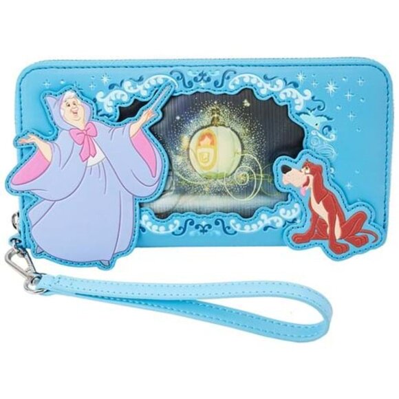 NWT Loungefly Disney Cinderella Princess Lenticular Series Zip Around Wallet - Picture 1 of 5